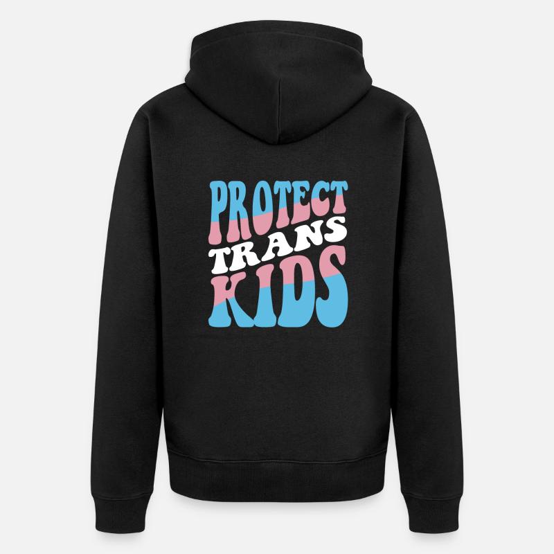 Protéger les enfants trans - Veste à capuche bio Premium Unisexe - noir