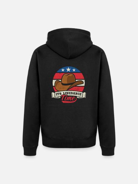 Line Dance Linedancing USA Country Fan - Gift - Unisex Premium Organic Zip Hoodie - black