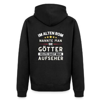 In ancient Rome, they were gods. Today Overseer - Unisex Premium Organic Zip Hoodie - black - Back - Nico (187cm)