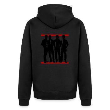 Enterrement de vie de garçon Célébration de l’enterrement de vie de garçon - Veste à capuche bio Premium Unisexe - noir - Dos - Nico (187cm)