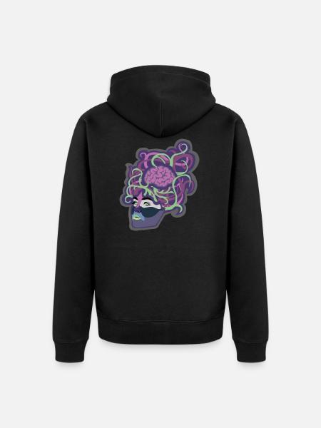 Brain lay - Unisex Premium Organic Zip Hoodie - black