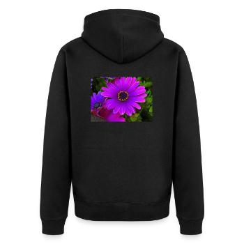 Fleur - Veste à capuche bio Premium Unisexe - noir - Dos - Nico (187cm)