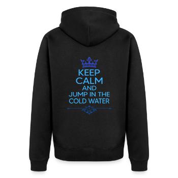 Bain de glace hivernale nageurs bain froid eau froide bain froid - Veste à capuche bio Premium Unisexe - noir - Dos - Nico (187cm)