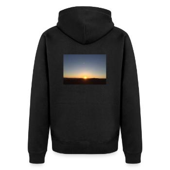 Lever du soleil - Veste à capuche bio Premium Unisexe - noir - Dos - Nico (187cm)