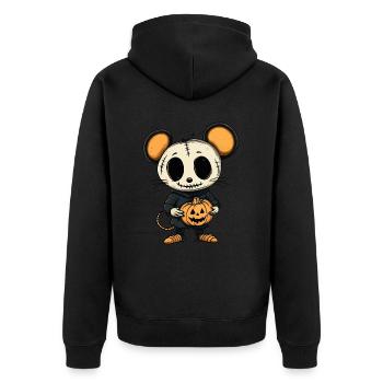 Mouse Halloween Zombie - Unisex Premium Organic Zip Hoodie - black - Back - Nico (187cm)