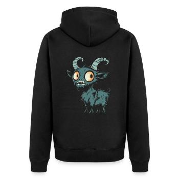 Chèvre de montagne Halloween Zombie - Veste à capuche bio Premium Unisexe - noir - Dos - Nico (187cm)