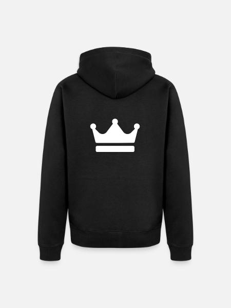 Crown - Unisex Premium Organic Zip Hoodie - black