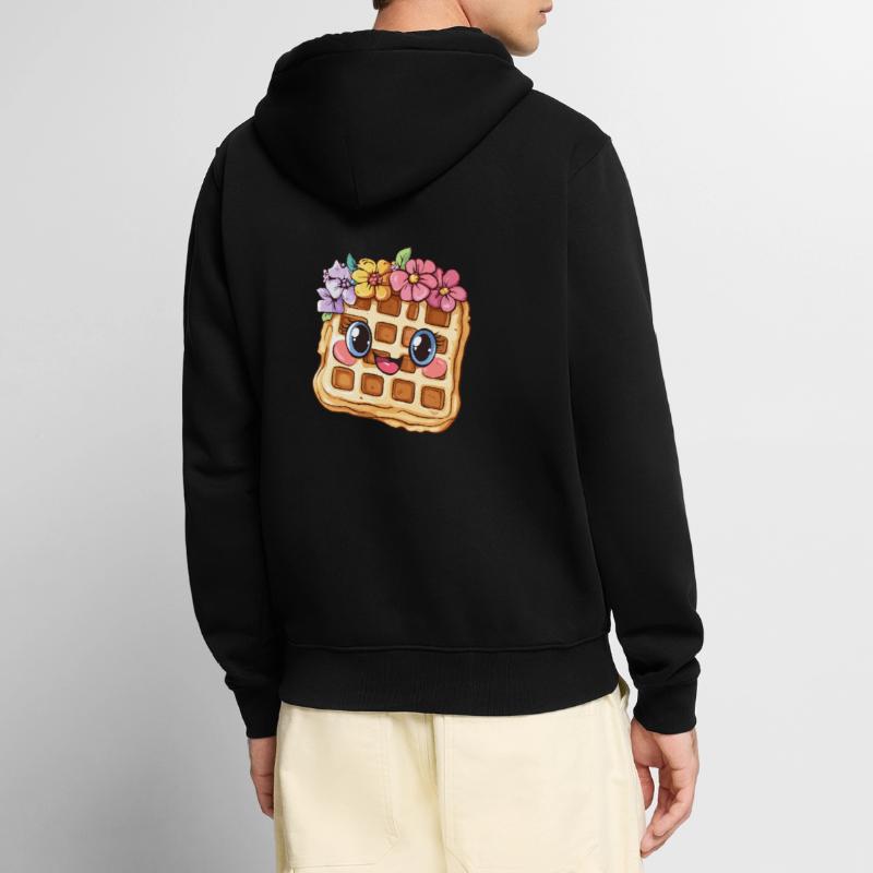 Gaufre aux fleurs Veste à capuche bio Premium Unisexe