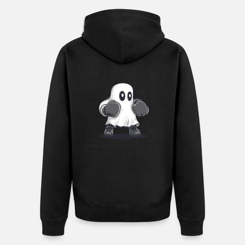Fantôme de la boxe - Veste à capuche bio Premium Unisexe - noir