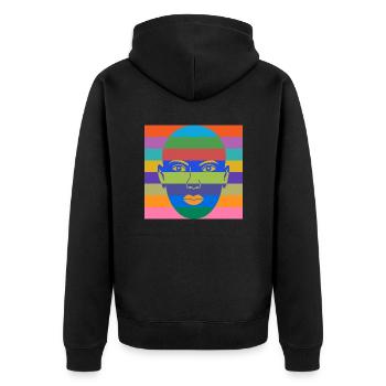 Le pouvoir des filles coloré - Veste à capuche bio Premium Unisexe - noir - Dos - Nico (187cm)
