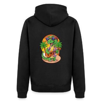 Drôle Serpent Plage Plage Lunettes Hawaïenne - Veste à capuche bio Premium Unisexe - noir - Dos - Nico (187cm)
