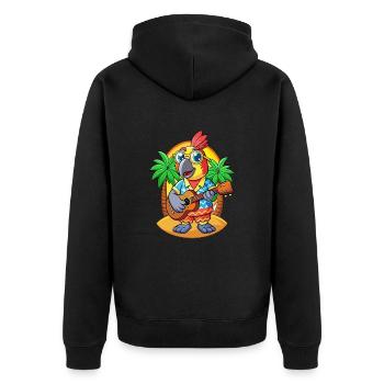 Drôle de perroquet d’été plage lunettes de soleil hawaïenne - Veste à capuche bio Premium Unisexe - noir - Dos - Nico (187cm)