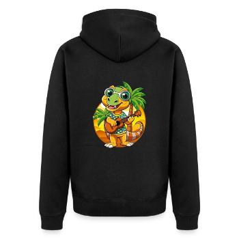 Drôle Serpent Plage Plage Lunettes Hawaïenne - Veste à capuche bio Premium Unisexe - noir - Dos - Nico (187cm)