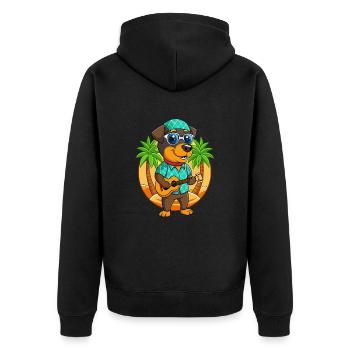 Drôle de Rottweiler Chien Lunettes de soleil de plage d’été - Veste à capuche bio Premium Unisexe - noir - Dos - Nico (187cm)