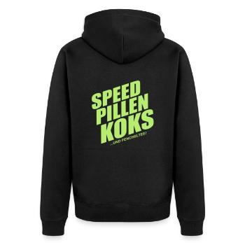 speed_pillen_koks - Veste à capuche bio Premium Unisexe - noir - Dos - Nico (187cm)