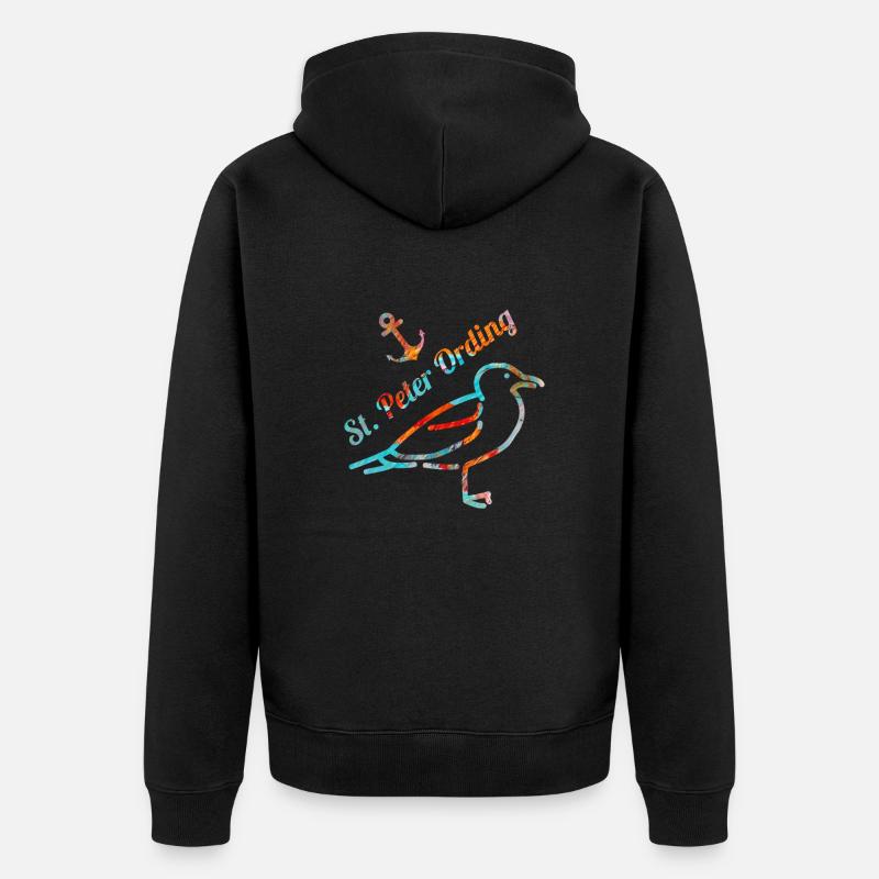 St. Peter Ording - Unisex Premium Bio Zip Hoodie - Schwarz