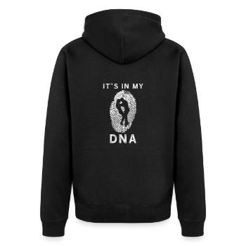 Bachata Kizomba Zouk It's in my DNA Gift Dance - Unisex Premium Organic Zip Hoodie - black - Back - Nico (187cm)