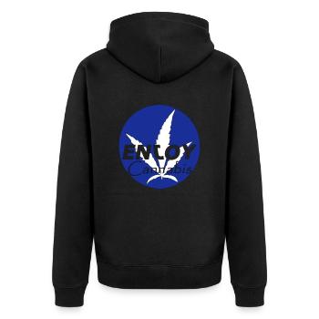 PROFITEZ DU CANNABIS - Veste à capuche bio Premium Unisexe - noir - Dos - Nico (187cm)