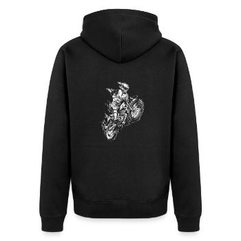 Motocross - Veste à capuche bio Premium Unisexe - noir - Dos - Nico (187cm)