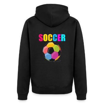 football - Veste à capuche bio Premium Unisexe - noir - Dos - Nico (187cm)