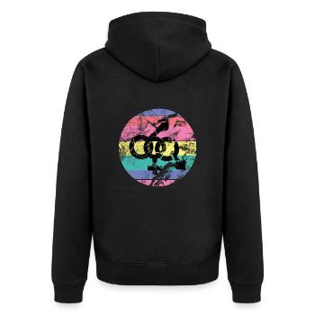 Wifesharing - Cuck -Hotwife - Unisex Premium Organic Zip Hoodie - black - Back - Nico (187cm)