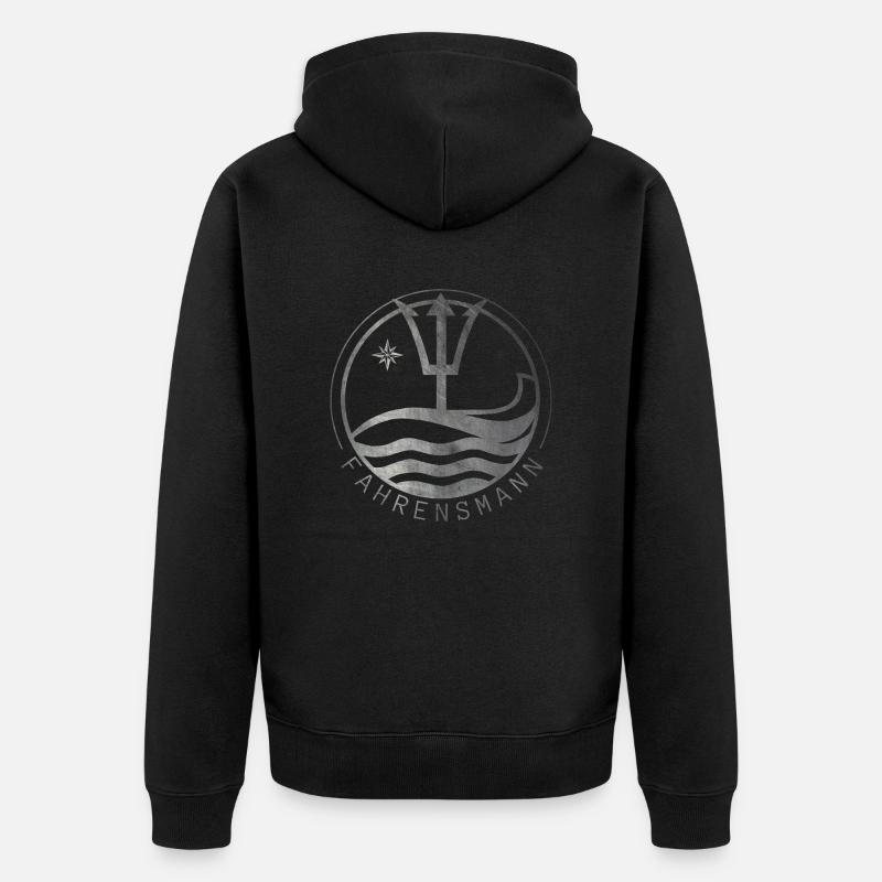 Marin - Maritime - Maritime - Navire - Veste à capuche bio Premium Unisexe - noir