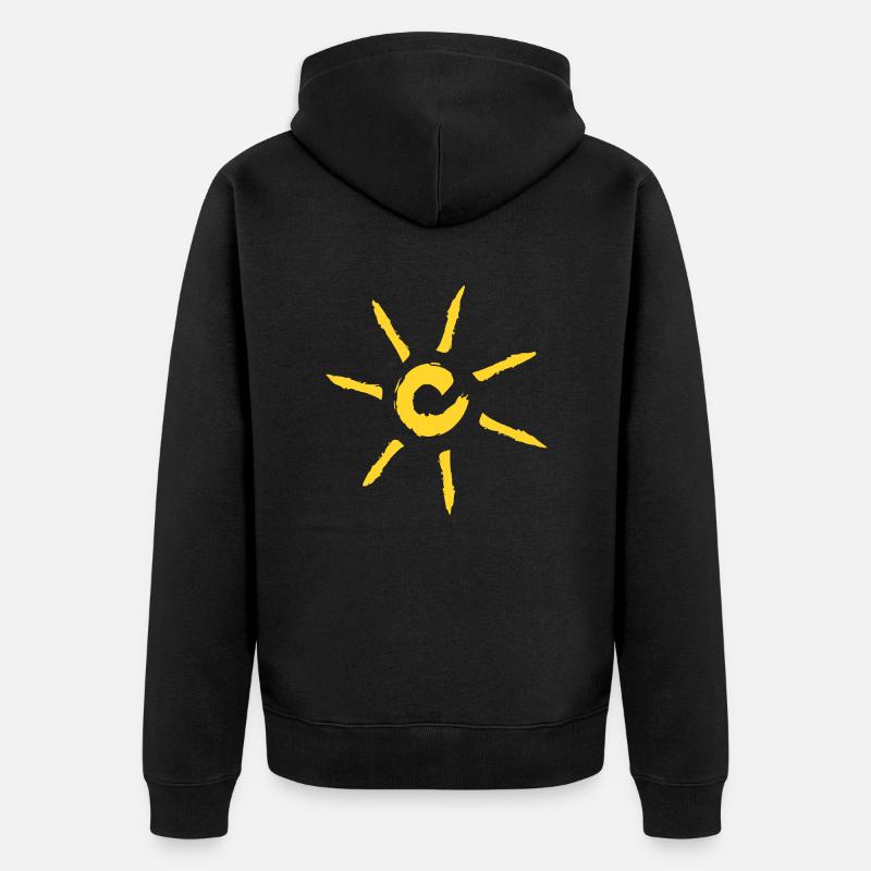 Sonne - Premium økologisk unisex-hættejakke - sort