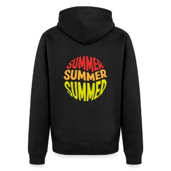 Summer - Veste à capuche bio Premium Unisexe - noir - Dos - Nico (187cm)