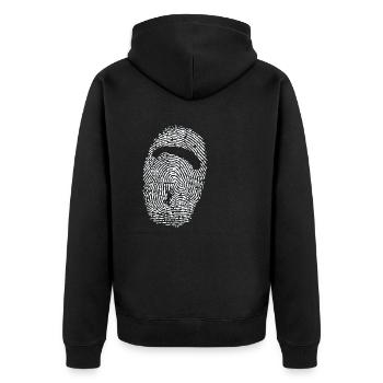 Paragliding Fallschirmsport Fingerabdruck - Unisex Premium Bio Zip Hoodie - Schwarz - Hinten - Nico (187cm)