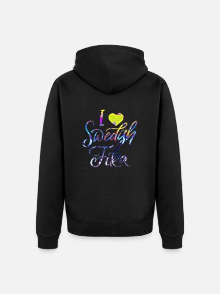 Sweden Sweden Viking Norden Scandinavia fika - Unisex Premium Organic Zip Hoodie - black