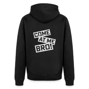 Viens à moi bro - Veste à capuche bio Premium Unisexe - noir - Dos - Nico (187cm)