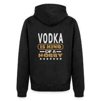 LA VODKA EST UNE SORTE DE PASSE-TEMPS - Veste à capuche bio Premium Unisexe - noir - Dos - Nico (187cm)