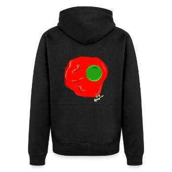 ŒUF AU PLAT ROUGE - Veste à capuche bio Premium Unisexe - noir - Dos - Nico (187cm)