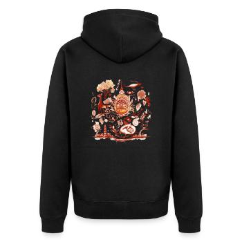 Nature of Australia - Unisex Premium Organic Zip Hoodie - black - Back - Nico (187cm)