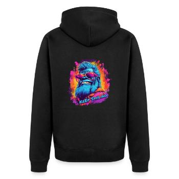 Gardez le sourire - Kong - Veste à capuche bio Premium Unisexe - noir - Dos - Nico (187cm)