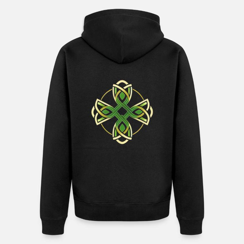 Croix celte grand design - Veste à capuche bio Premium Unisexe - noir