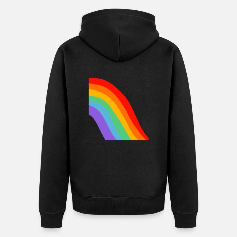 RAINBOW PRIDE LGBTQ+ - Unisex Premium Bio Zip Hoodie - Schwarz