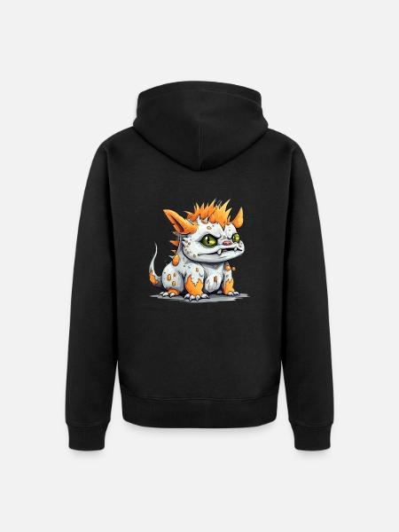 Wouko the streum - Unisex Premium Organic Zip Hoodie - black