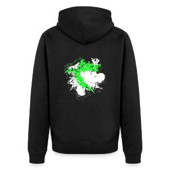 Kroatien hrvatska kroatien hrv reisen europa zagreb - Unisex Premium Bio Zip Hoodie - Schwarz - Hinten - Nico (187cm)