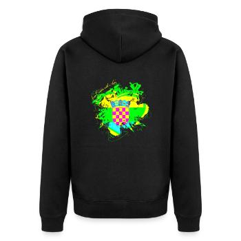 Croatie hrvatska croatie hrv voyage europe zagreb - Veste à capuche bio Premium Unisexe - noir - Dos - Nico (187cm)