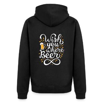 Je vous souhaite où Beer Beer Drinkers Beer Lovers - Veste à capuche bio Premium Unisexe - noir - Dos - Nico (187cm)