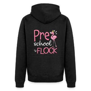 Troupeau préscolaire Flamingo Retour à l’école - Veste à capuche bio Premium Unisexe - noir - Dos - Nico (187cm)