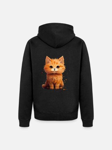 Cute Kitten - Unisex Premium Bio Zip Hoodie - Schwarz