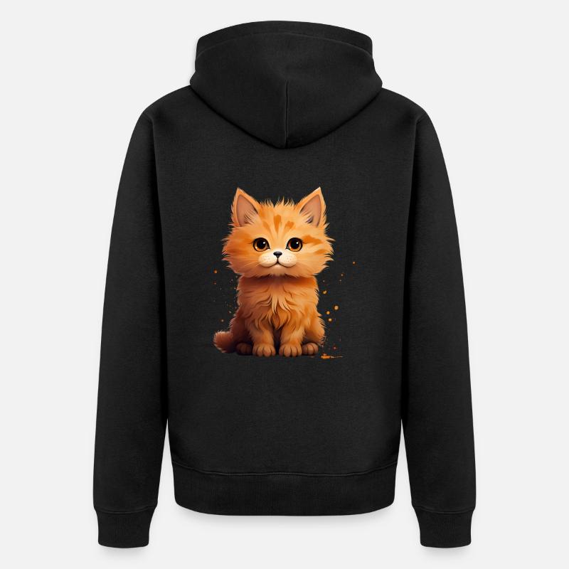 Cute Kitten - Unisex Premium Bio Zip Hoodie - Schwarz
