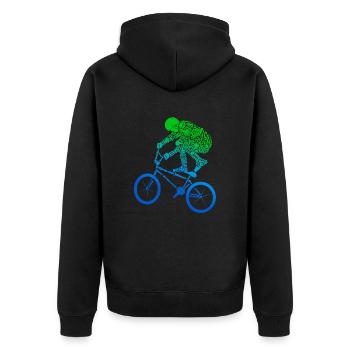 BMX Vélo Stunts Vélo Garçons Vélo BMX Enfants - Veste à capuche bio Premium Unisexe - noir - Dos - Nico (187cm)