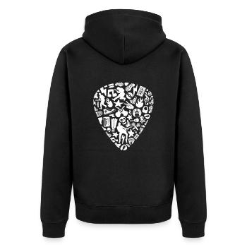 Bassist Bass Guitar Bass Guitarist Bass Guitar - Unisex Premium Organic Zip Hoodie - black - Back - Nico (187cm)