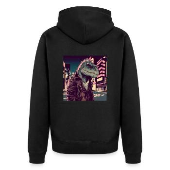 Dinosaure Japon Japon - Veste à capuche bio Premium Unisexe - noir - Dos - Nico (187cm)