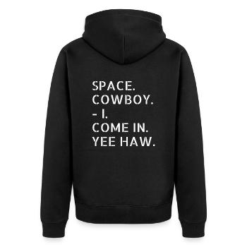 aliens funny sayings animal alien abduction alien - Unisex Premium Organic Zip Hoodie - black - Back - Nico (187cm)