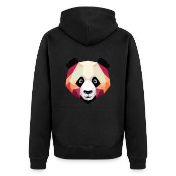 Panda Low Poly - Veste à capuche bio Premium Unisexe - noir - Dos - Nico (187cm)
