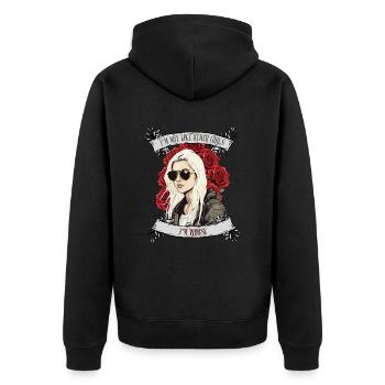 I'm not like other women, I'm worse - Unisex Premium Organic Zip Hoodie - black - Back - Nico (187cm)